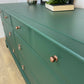 Green Stag Minstrel Merchants chest of drawers / large captains drawers