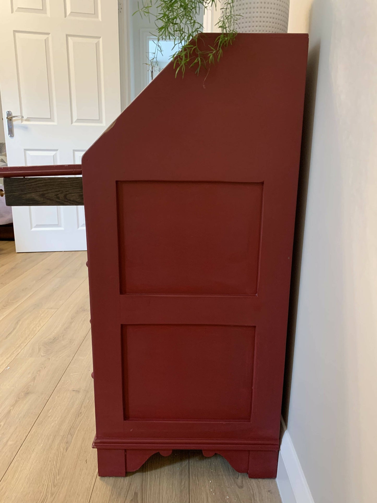 Vintage Jacobean Red Writing Bureau