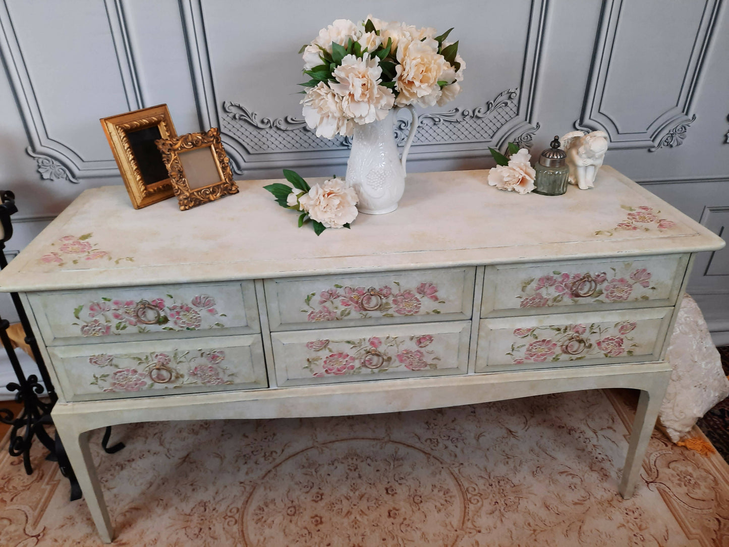 Hand painted stag sideboard/ dressing table/ hall table