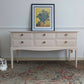 Stag Minstrel 6 Drawer Console Table, Peach, Pink