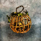Large wicker pumpkin lantern light