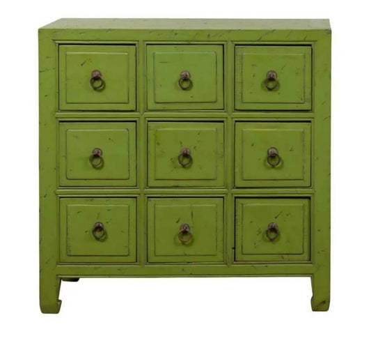 Green Apothecary Vintage Drawers