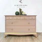 Pink and Gold Stag 4 over 2 Chest of Drawers