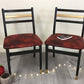 Pair of Red Vintage Dining Chairs