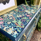 Upcycled, Vintage, Art Deco , 1950s Sideboard, TV Unit , William Morris Print , Living Room, Dining Room Storage.