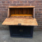 Small Vintage Writing Bureau Handpainted in Dusky Black