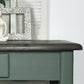 Solid Wood Green Console Table