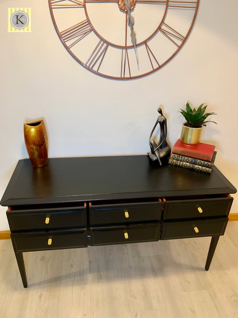 Black Stag Console Table