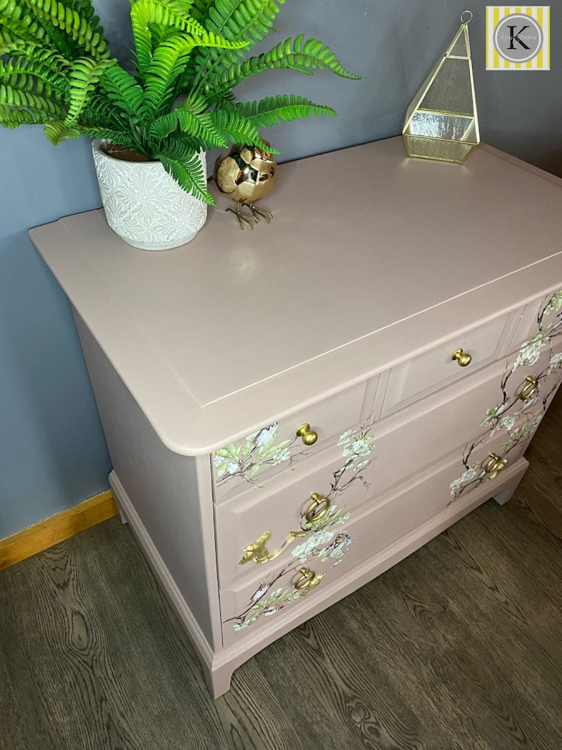 French Style Pink Stag Chest of drawers