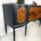 Strongbow Serpentine Sideboard In Blue and Gold now sold- contact to commission