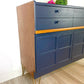 Nathan Navy Blue Squares Sideboard / Cocktail Cabinet