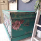 Storage box, bench, ottoman, pine blanket box, vintage chest, upcycled painted to order. Bespoke service Pls msg