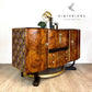 Beautility Black and Gold Art Deco Drinks Cabinet Sideboard