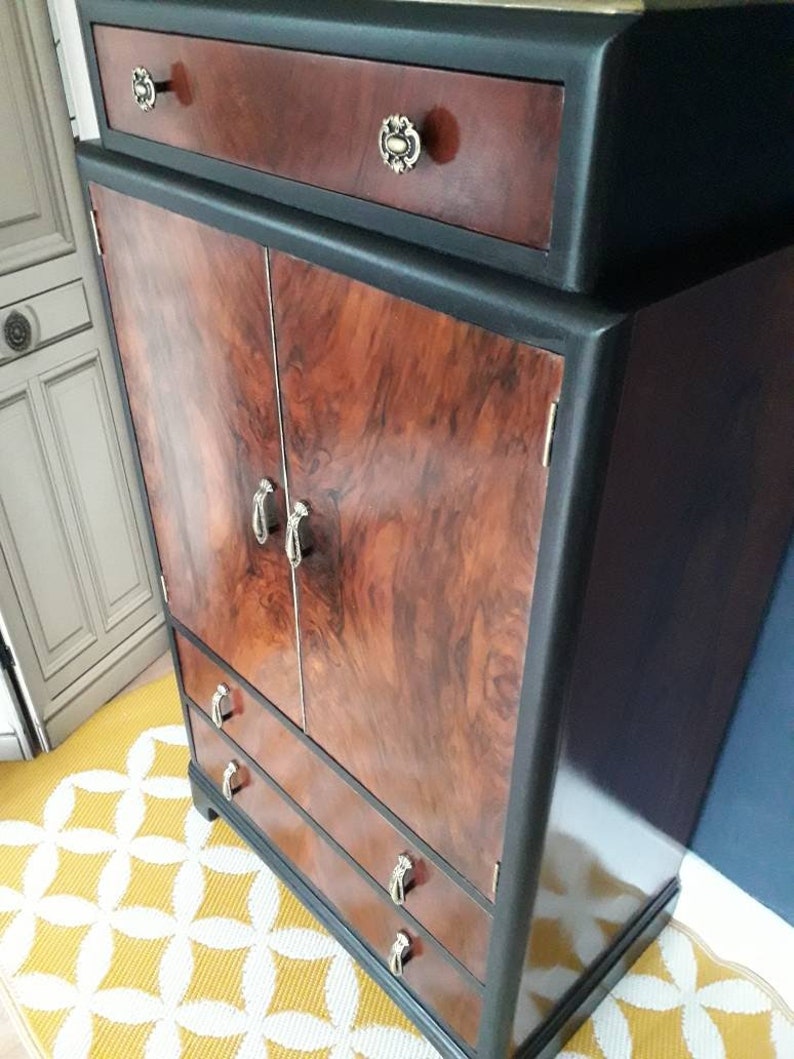 Art Deco Walnut Drinks Cabinet