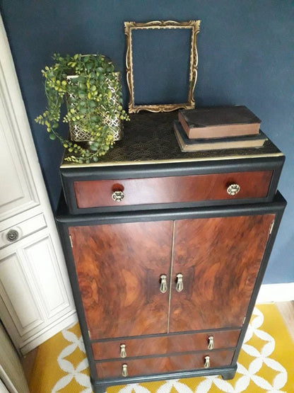 Art Deco Walnut Drinks Cabinet