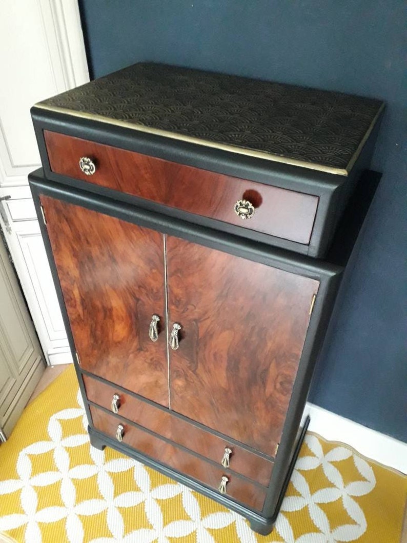 Dark Walnut Drinks Cabinet