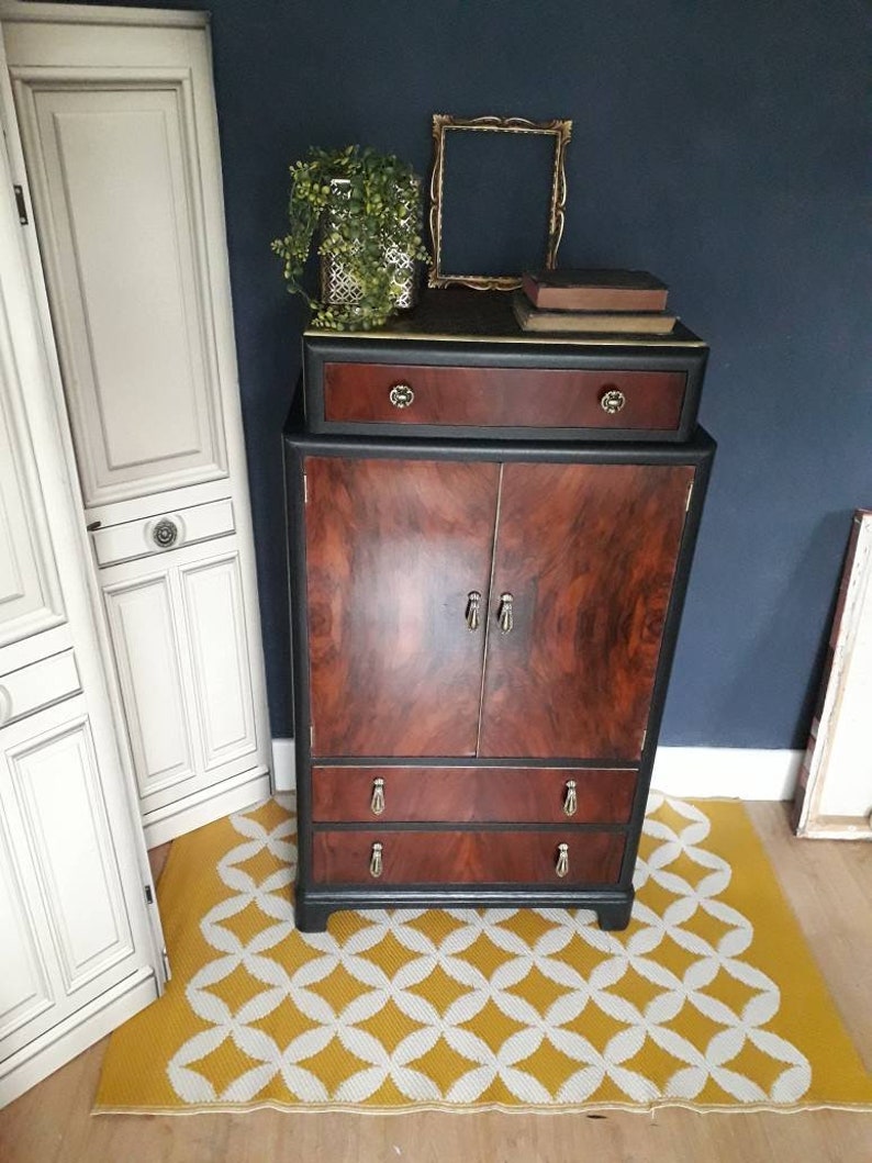 Art Deco Walnut Drinks Cabinet