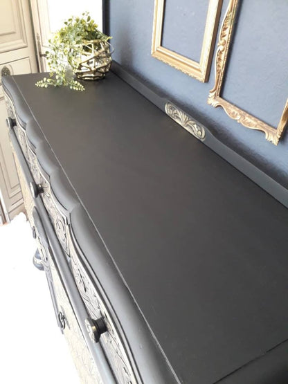 Black and Gold Antique Sideboard