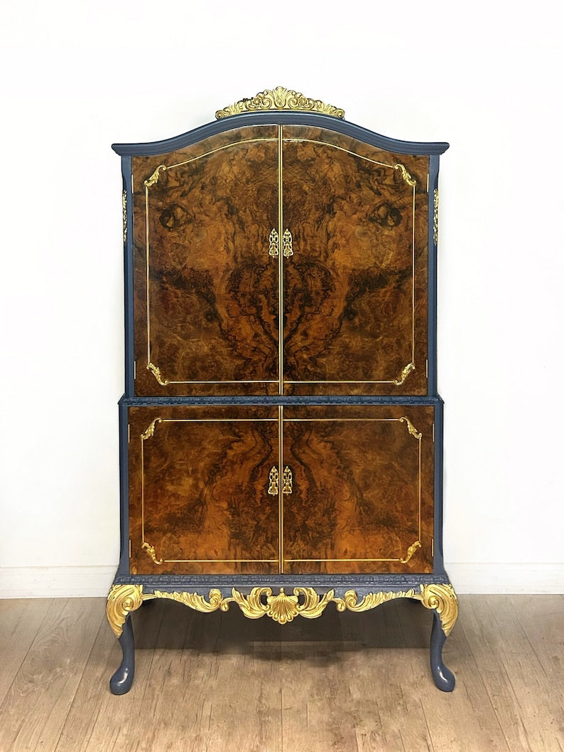 Art Deco Queen Anne Cocktail Cabinet - made to order