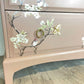 French Style Pink Stag 5 Drawer Chest of drawers