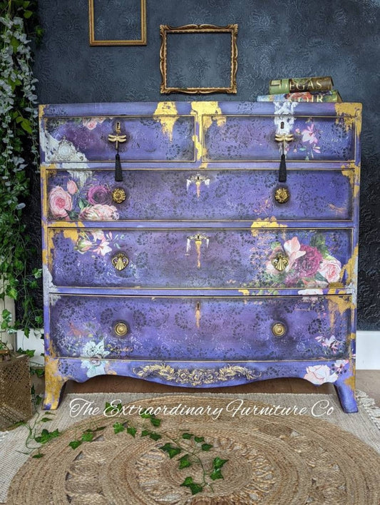 Large, bohemian style painted chests of drawers created to order from quality vintage furniture. Bespoke service. Pls message.