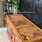 Vintage Restored Carved Trunk / Bedding Box