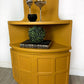 Mustard Yellow Nathan Teak Corner Unit / Cocktail Cabinet