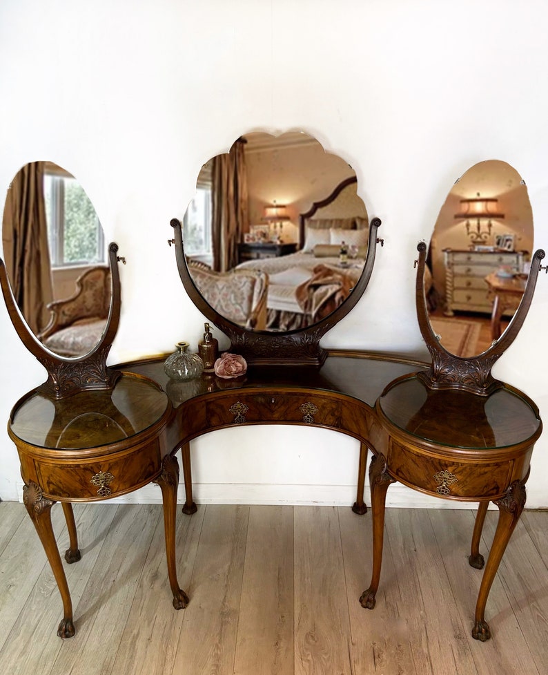 Burr Walnut Dressing Table