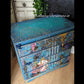 Bohemian maximalist style chests of drawers. Medium size. Eclectic style. Created to order using quality vintage furniture.