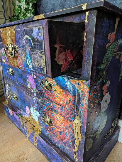 Bohemian style chests of drawers, created to order using quality vintage items. Medium size. Bespoke service. Pls msg.