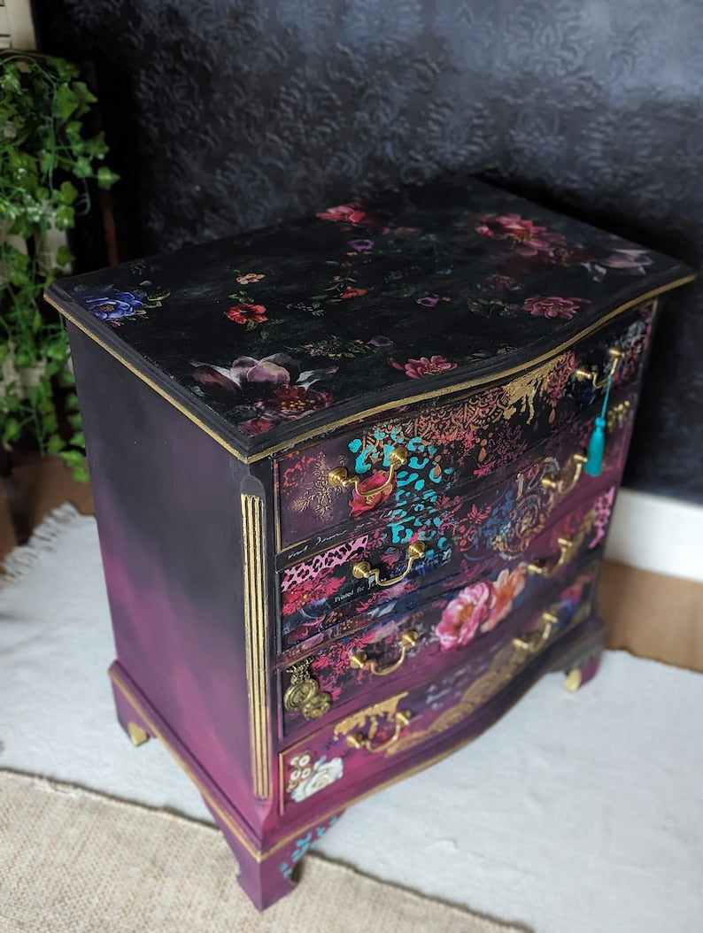 Bohemian chests of drawers created to order from quality vintage furniture. Painted and embellished. Various sizes, bespoke service. Pls msg