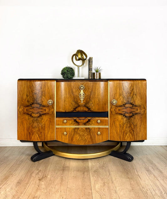 Made to order - Beautility Blue and Gold Art Deco Style Cocktail Cabinet