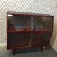 Mahogany Coloured Glass Fronted Vinyl Cabinet