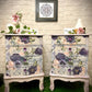 SOLD SOLD Soft Pink & Blue Vintage Floral Bedside Cabinets