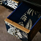 Desk, console table, black, painted, upcycled, decoupage