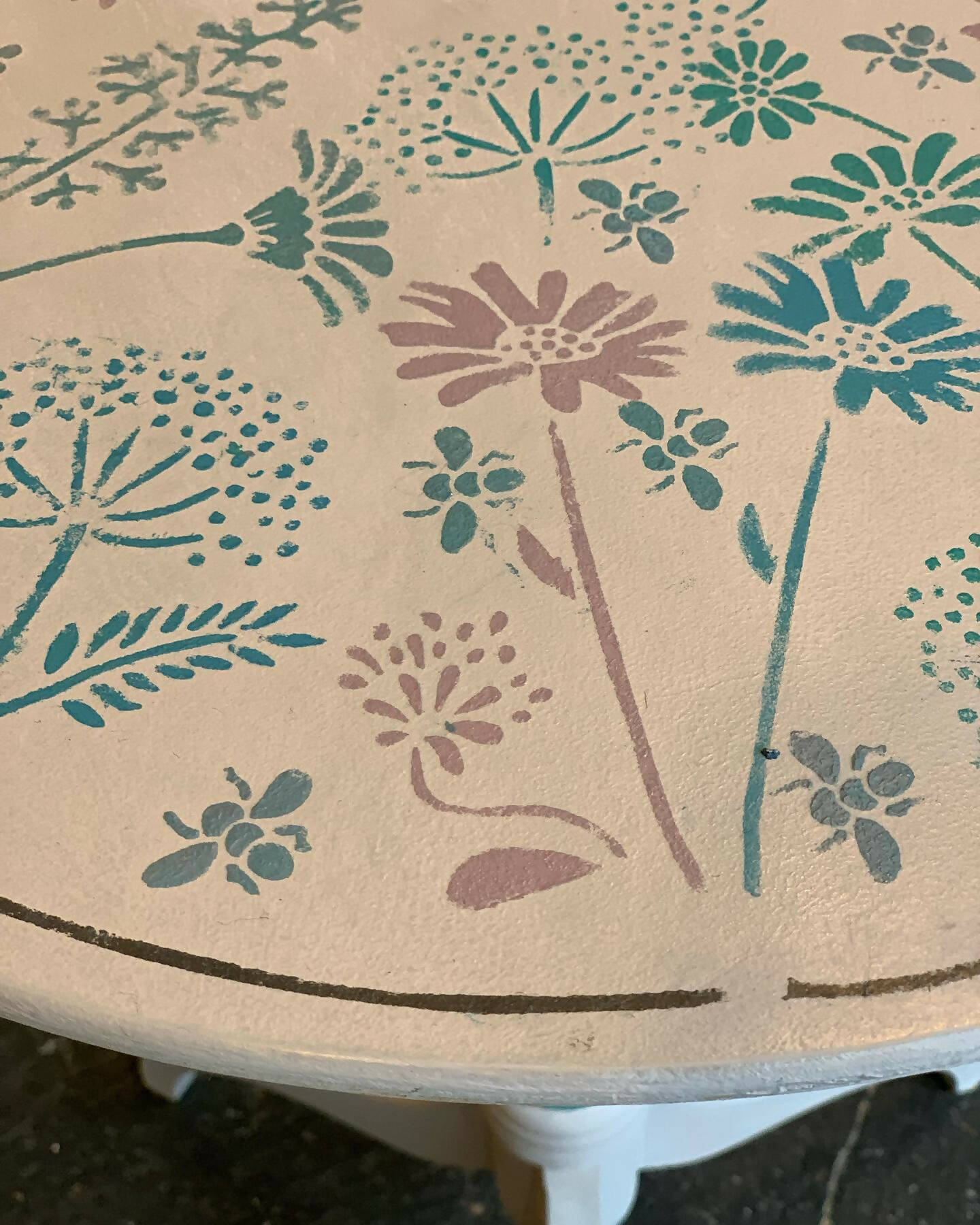 Hand Stencilled Coffee Table