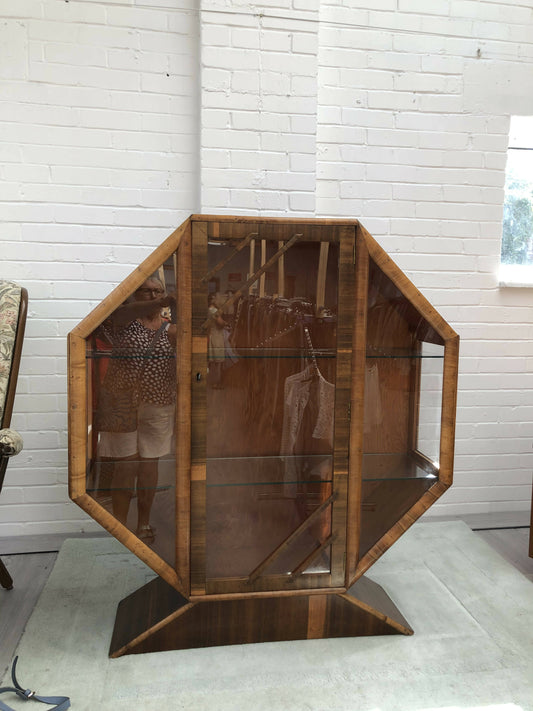 Art deco display drinks cabinet in original condition