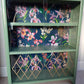 Vintage Green Floral Cabinet