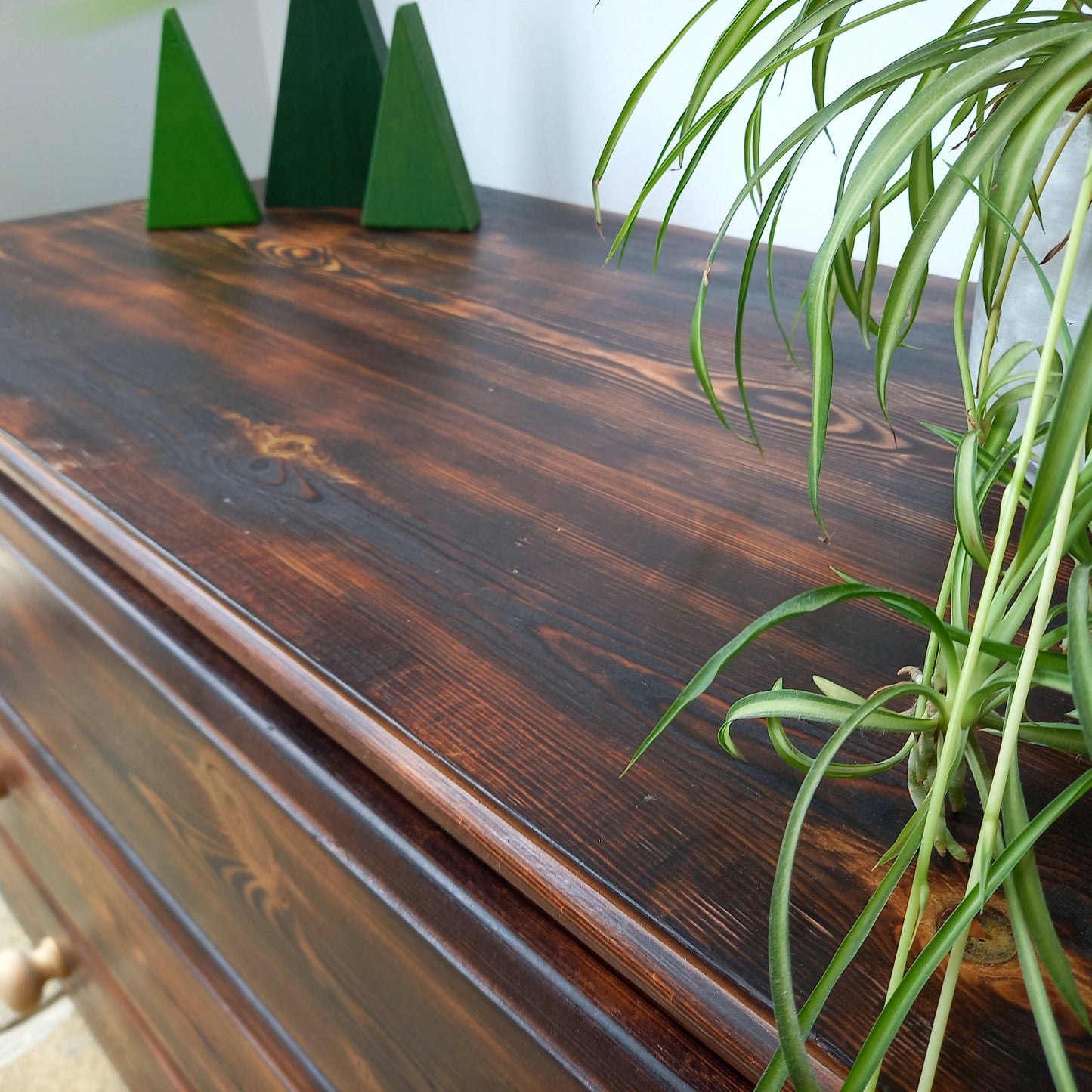 Burnt Wood Chest of Drawers