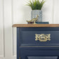 Vintage blue painted pair of bedside tables - commissions available