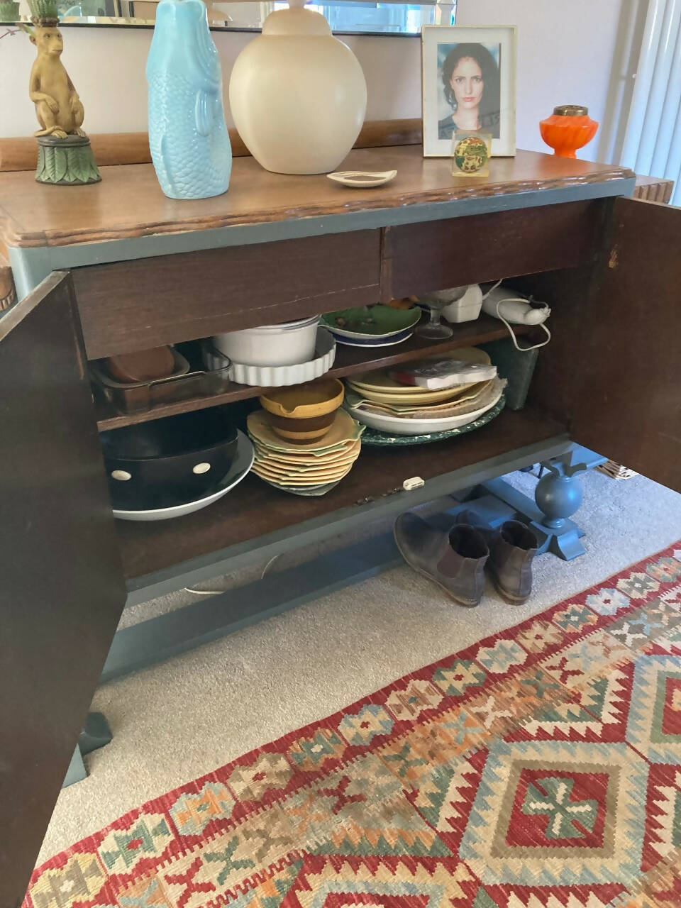 Art Deco Blue Sideboard