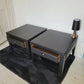 Pair of Black Vintage Bedside Cabinets