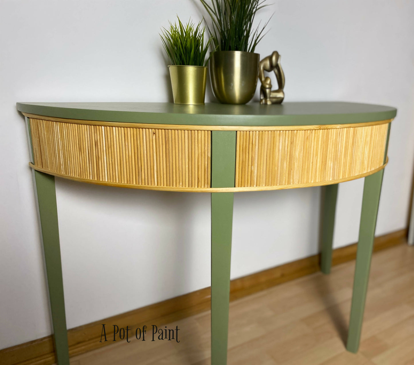 Demi Lune Vintage Half Moon Table / Console Table / Hall Table