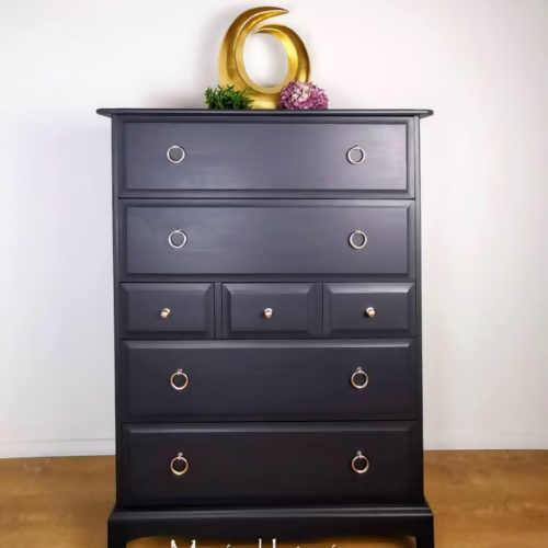 Refurbished Stag Minstrel Tallboy Chest Of Drawers, dresser