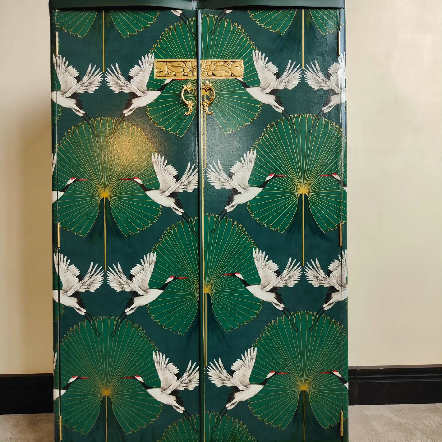 SOLD - Art Deco Tall Boy (Gentlemans Wardrobe)