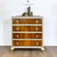 Neutral and Gold Chest of Drawers
