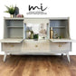 SOLD commissions available Vintage Neutral and gold Sideboard, Cocktail Cabinet, art deco drinks cabinet, retro highboard,