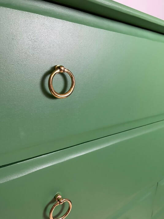 Stag Tallboy Chest of Drawers in Green