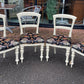 Set of 4 reupholstered dining chairs