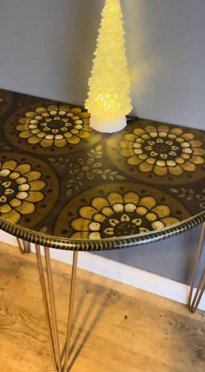 Console Hall Half Circle Table